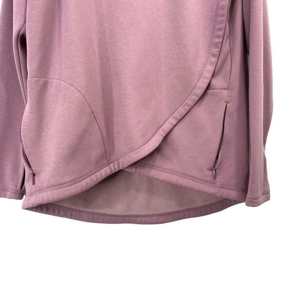 Athleta Cozy Karma asymmetrical pullover sweatshirt Size M mauve pink - Picture 7 of 10